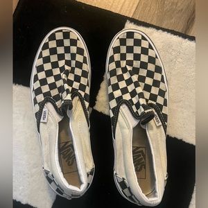 Womens Black and White Checkered Vans size 9
